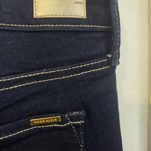 Anne Klein Size 16 Women's Straight Leg Dark Blue Jeans NEW